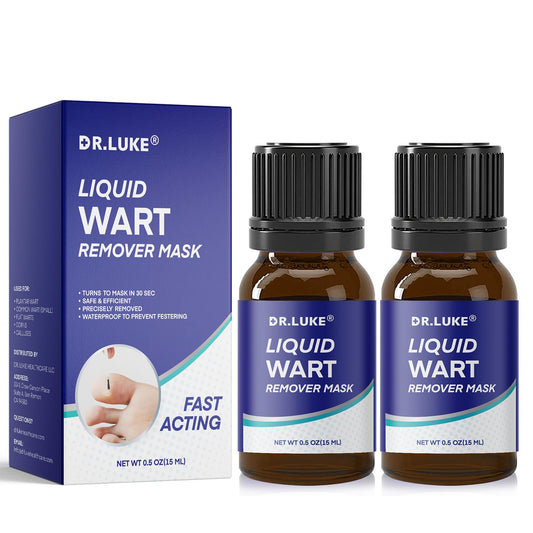 Dr. Luke Plantar Wart Remover bottle with exclusive formula for toes and feet.