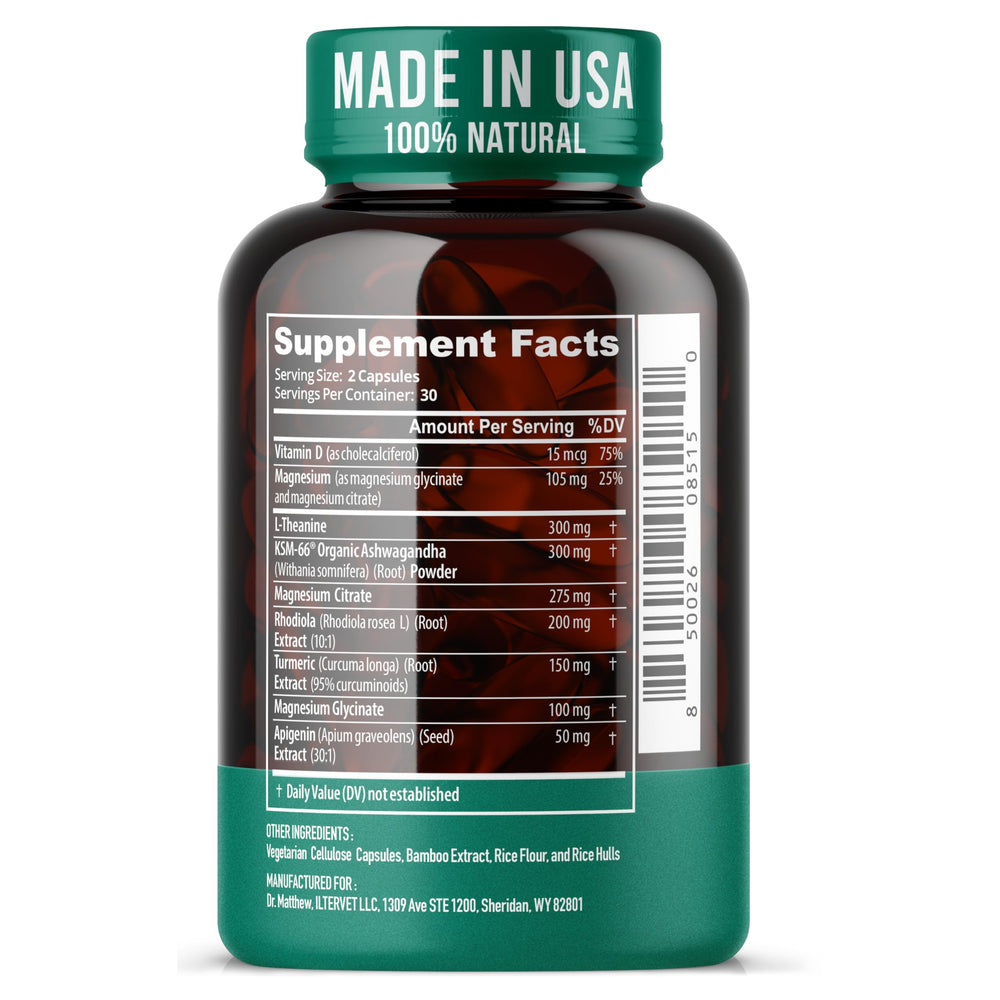 Dr. Matthew CortiRest box showing complete adrenal support formula for everyday balance.