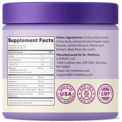 Dr Matthew vegan non-GMO label signals clean sleep support.