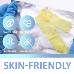 Non-adhesive gauze applied to a simulated minor burn scenario.