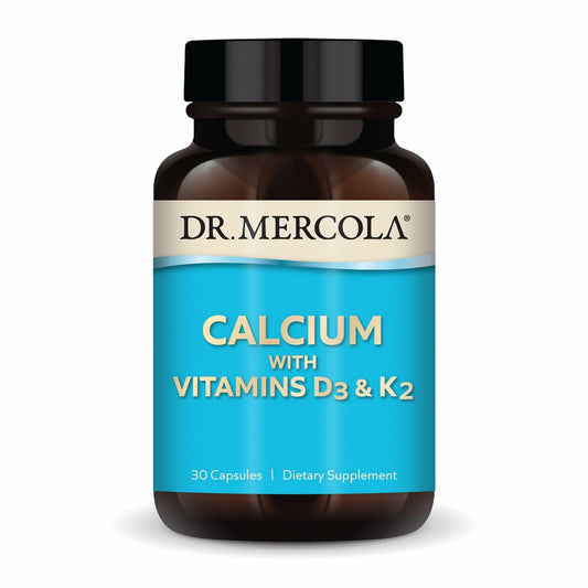 Dr Mercola Calcium D3 K2 bottle highlights bone support and easy daily intake