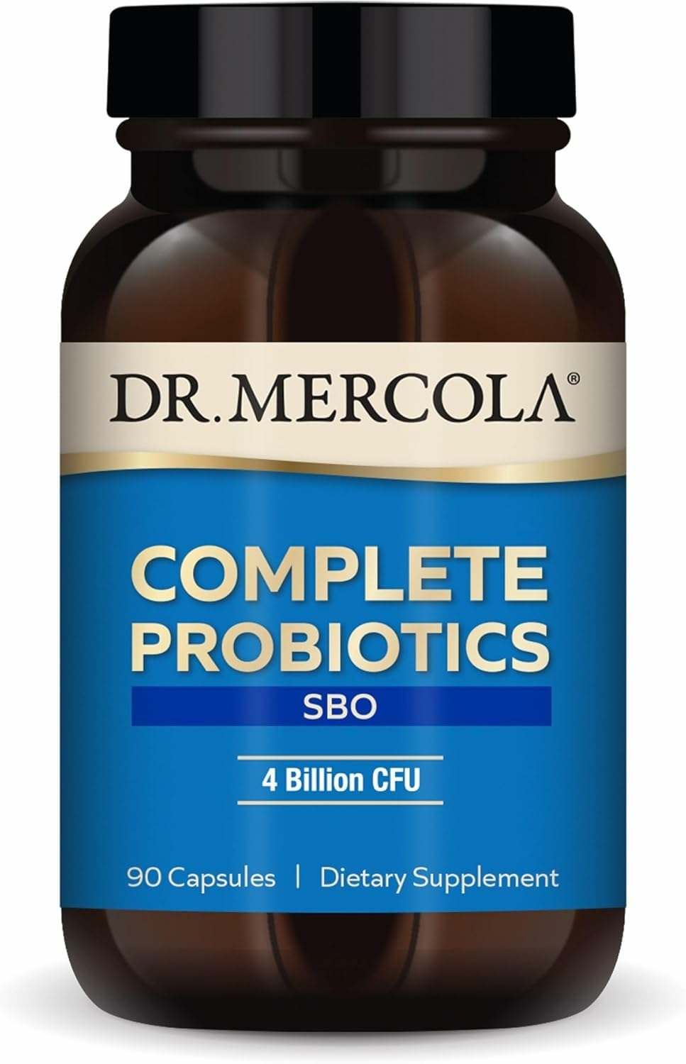 Dr. Mercola Complete Probiotics SBO bottle – supports daily gut balance.