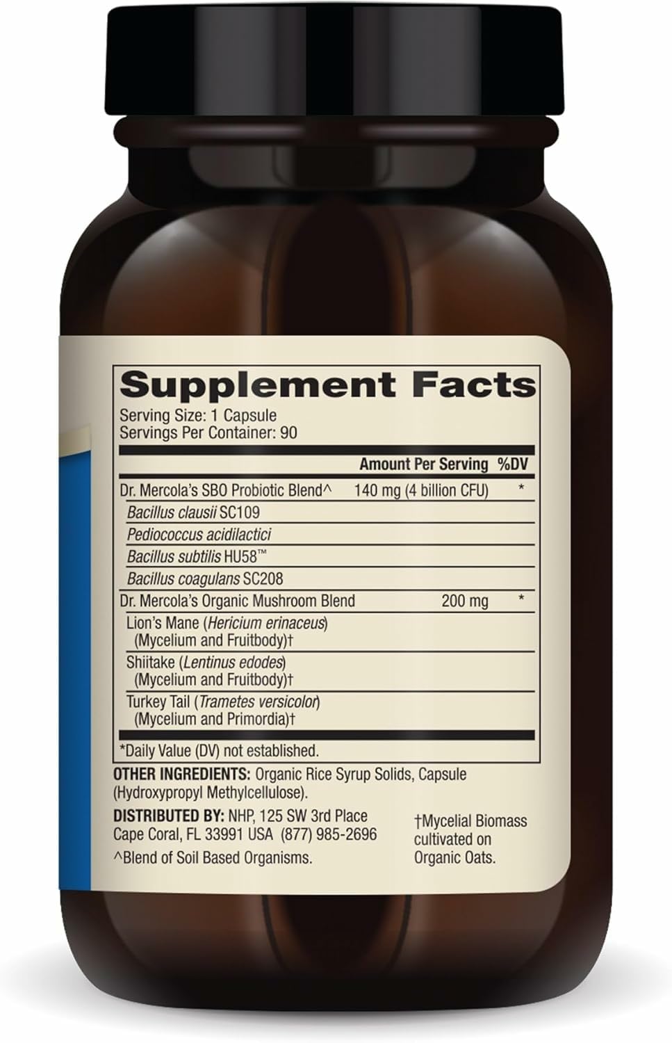 Dr. Mercola Complete Probiotics SBO capsules – convenient daily digestion support.