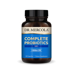 Dr. Mercola Complete Spore Restore está en la botella y podría apoyar la microbiota saludable.