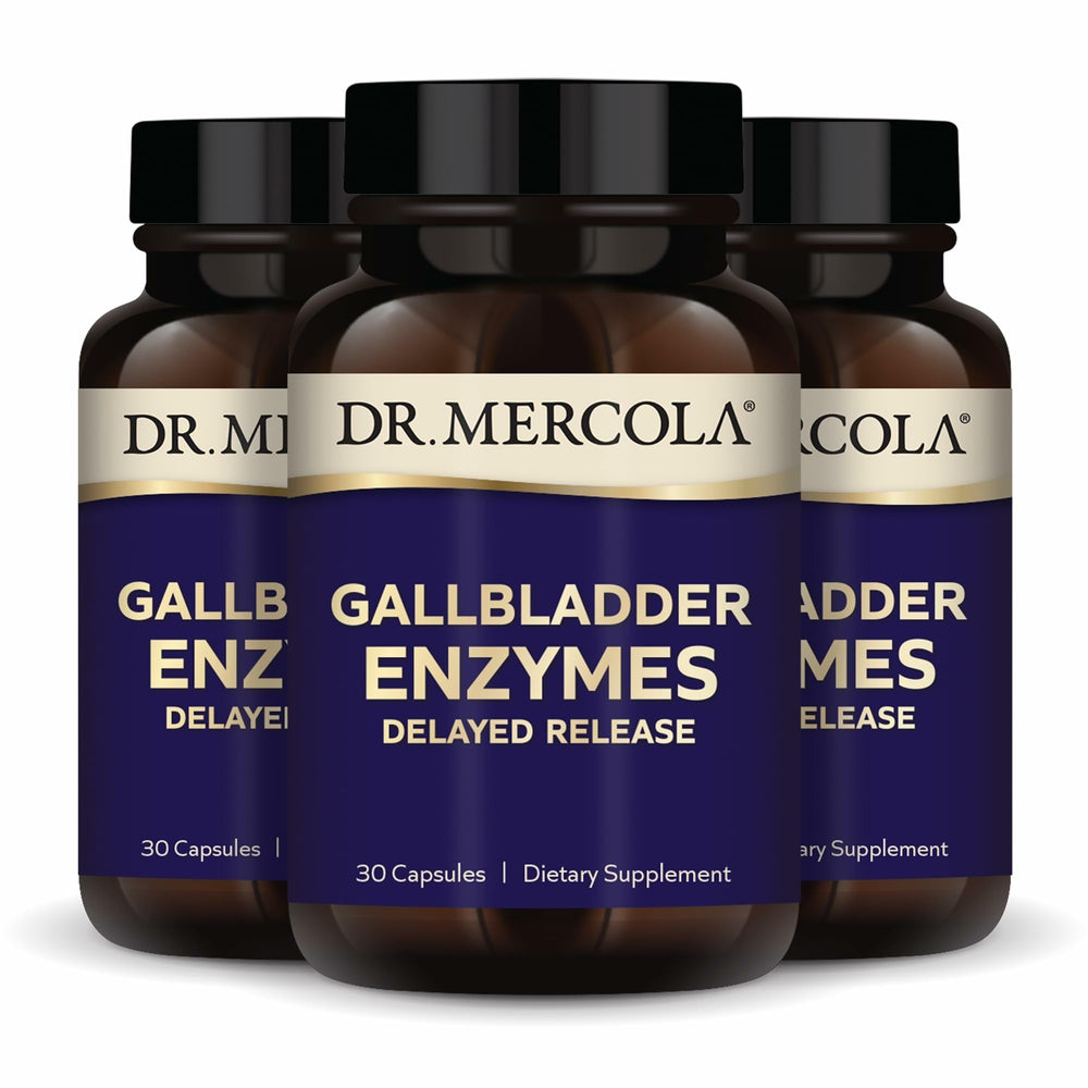 Dr. Mercola Gallbladder Enzymes bottle front for daily digestive support