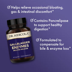 Dr. Mercola Gallbladder Enzymes delayed-release capsules protect enzymes from stomach acid
