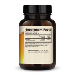Pouring Dr. Mercola Liposomal Vitamin D3 capsules highlighting liposomal delivery for absorption