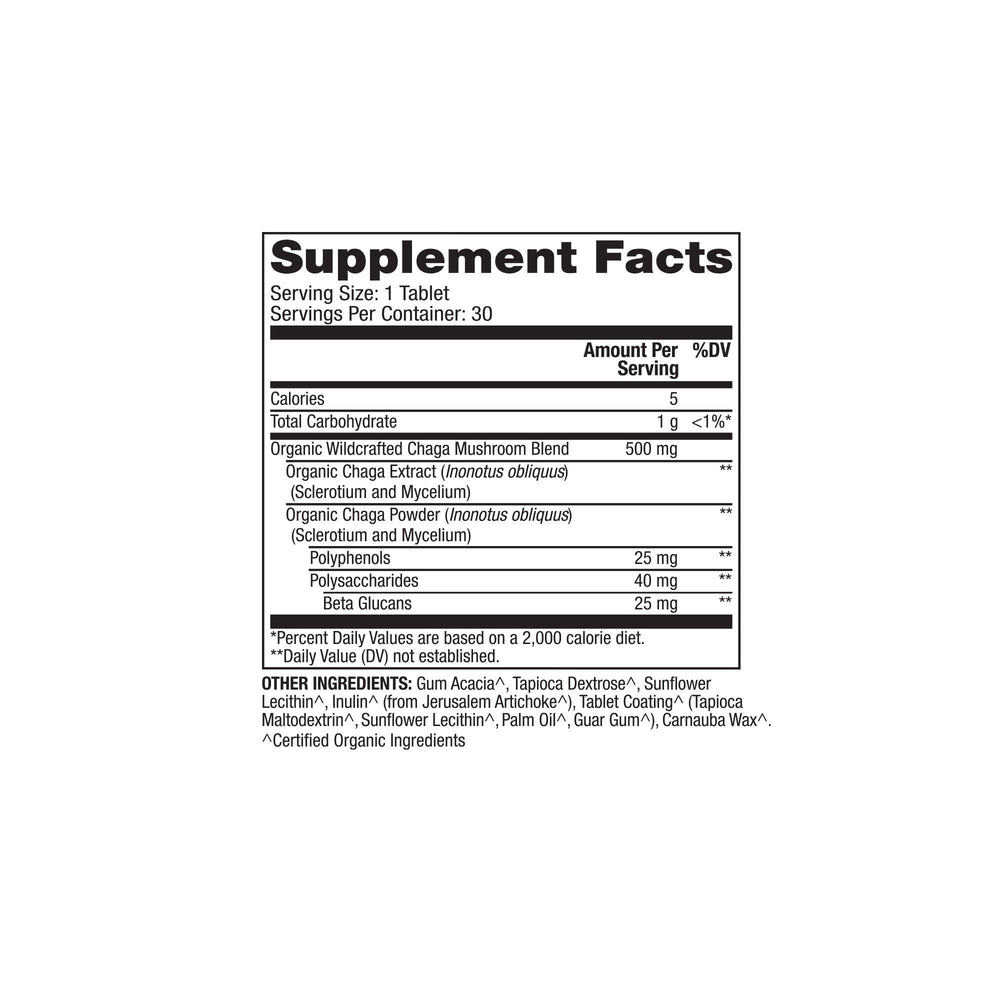 USDA Organic label on Dr. Mercola Chaga bottle emphasizes purity.