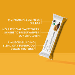 Dr. Mercola Pure Power bar showing organic peanut butter center for creamy texture.