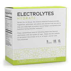 Chilled glass with Dr. Mercola Pure Power Electrolytes mixed in for refreshing hydration.