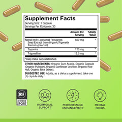 Product label highlights NSF Certified for Sport for athlete confidence