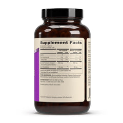 Dr. Mercola Quercetin & Pterostilbene Advanced bottle back label with ingredients and usage.