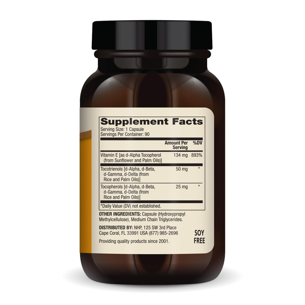 Dr. Mercola Vitamin E capsules close-up highlighting Licaps delivery.