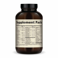 Dr Mercola multivitamin label close-up highlights essential nutrients.