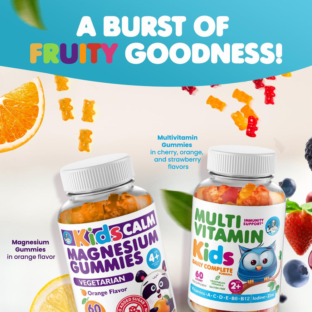 DR. MORITZ Kids bundle on kitchen counter for family-friendly routine
