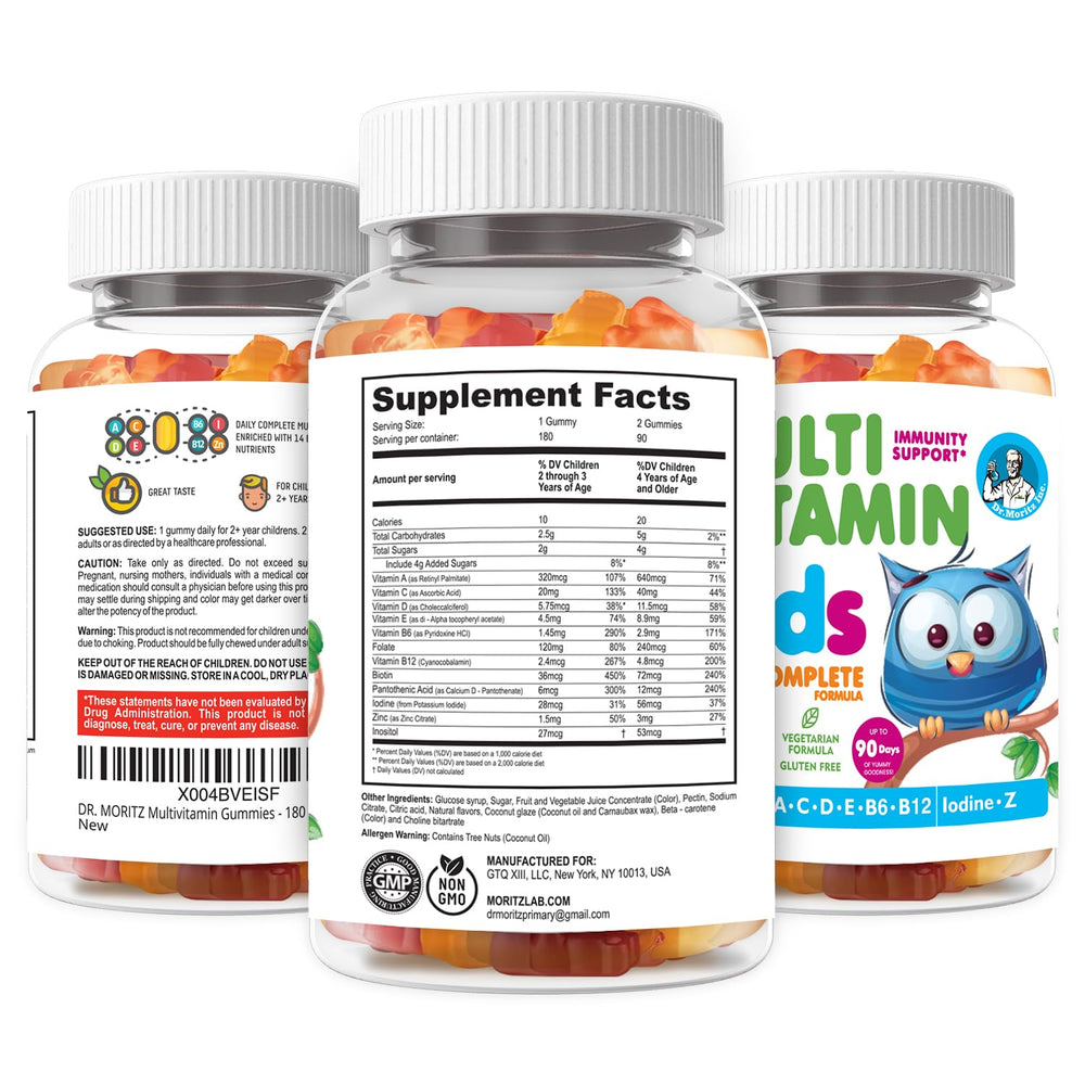 DR. MORITZ Gummies in lunchbox illustrate convenient daily nutrition on the go.