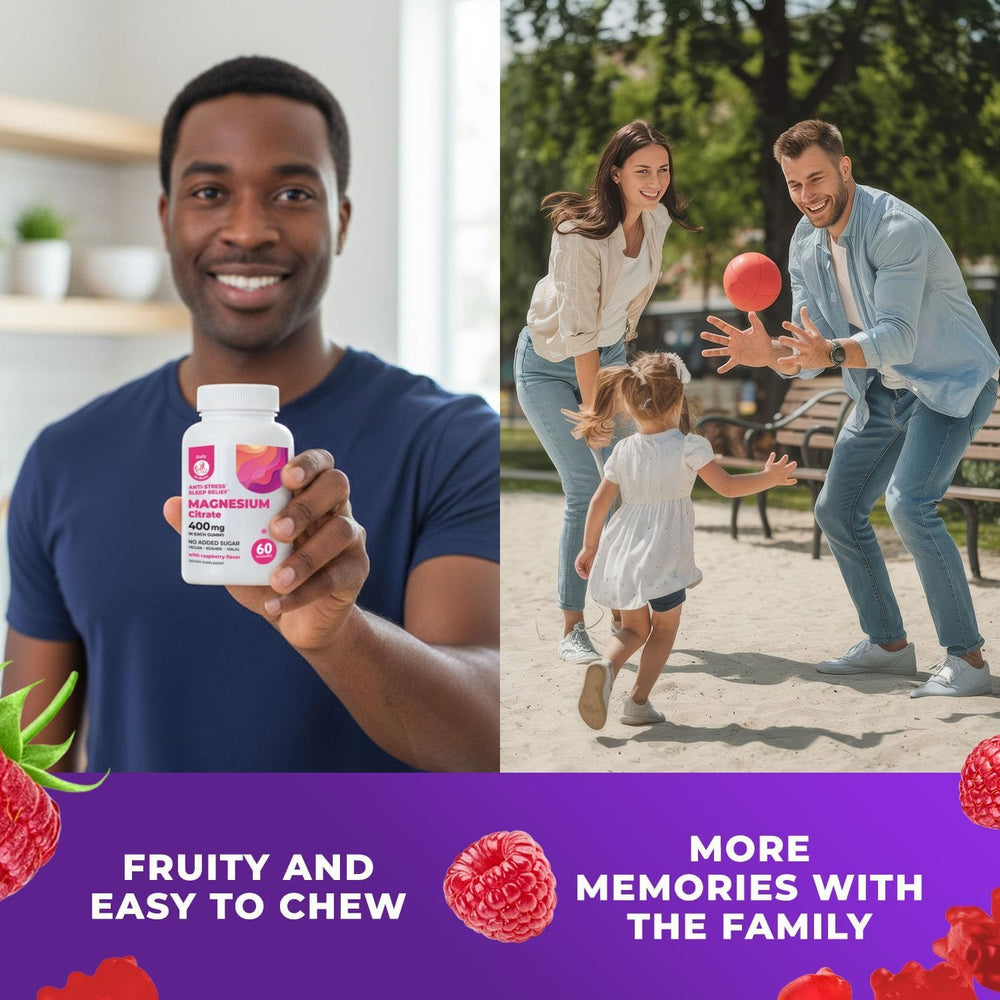 DR. MORITZ Magnesium Gummies label design emphasizing non-GMO and gluten-free features