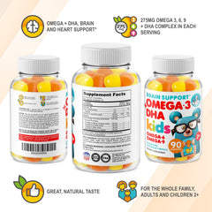 DR. MORITZ Omega 3 Kids Gummies packaging box showing 180 count and 2-pack option.