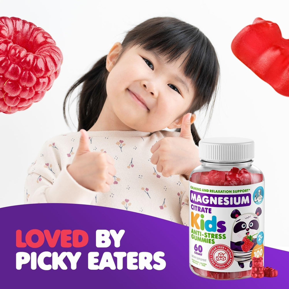 Close-up of DR. MORITZ raspberry gummies with sugar-free appeal.