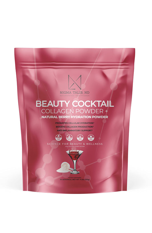 DR. NIGMA Beauty Cocktail Powder tub front showing premium hydration support