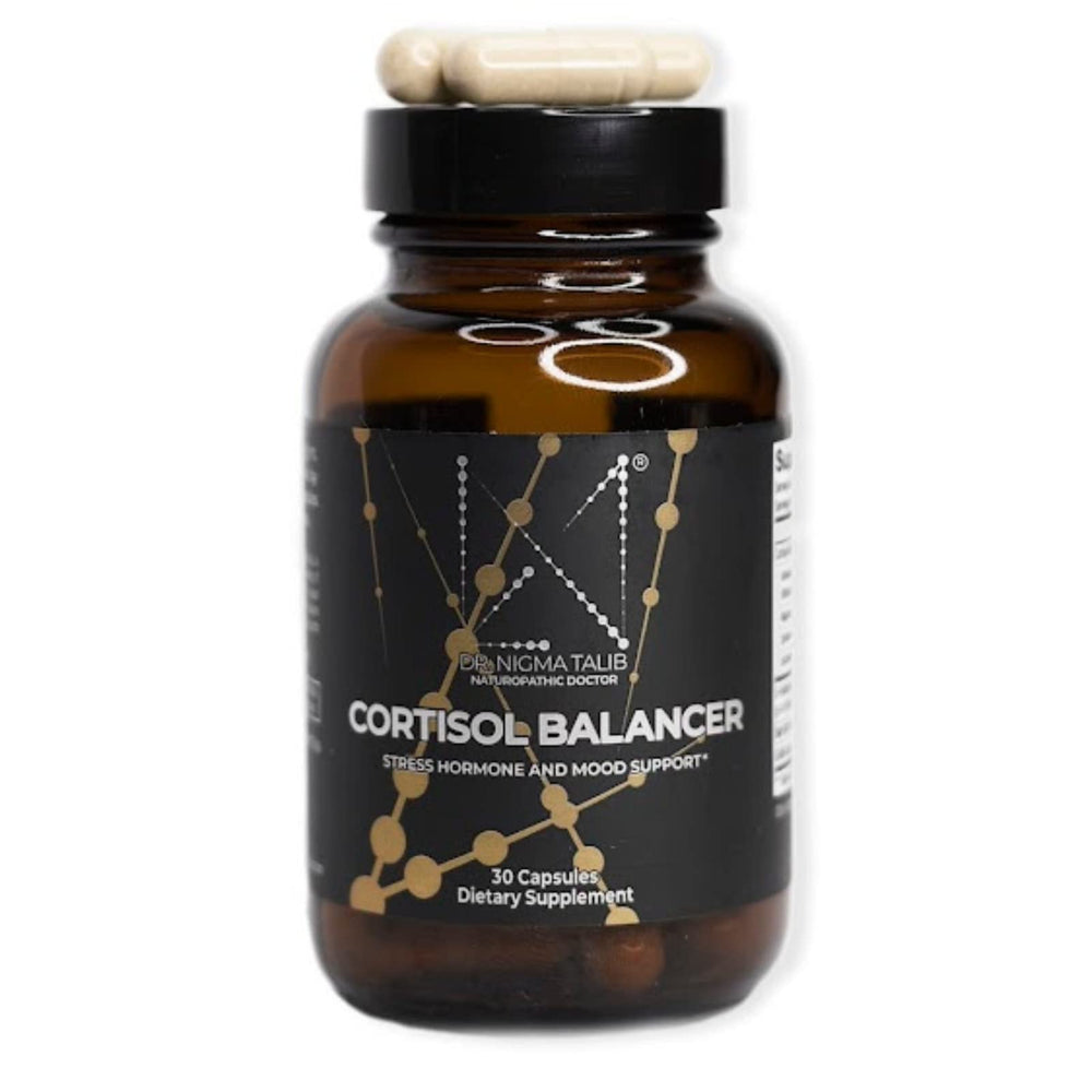 DR. NIGMA Cortisol Balancer capsules ready for restful evening use