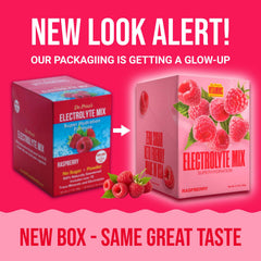 Dr. Price's Raspberry packets back view highlighting ingredients and sugar-free formula