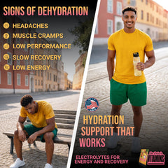 Dr Price's Electrolytes tropical powder dissolving in water for quick hydration