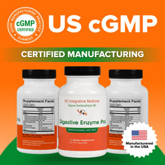 Dr. Rajsree Digestive Enzyme Pro label close-up with key ingredients