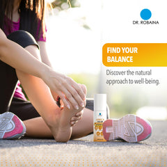 Dr. Robaina Arnica Bruise Roll-On closeup application showing smooth glide and quick absorption.