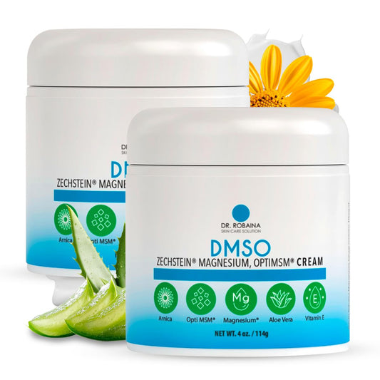 Dr. Robaina DMSO Cream bottle with a clean, non-greasy finish.