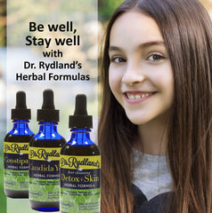 Dr. Rydland's Detox & Skin application demonstrates convenient dropper use