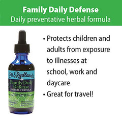 Packaging box highlights natural, herbal blends from Dr. Rydland's Family Daily Defense.