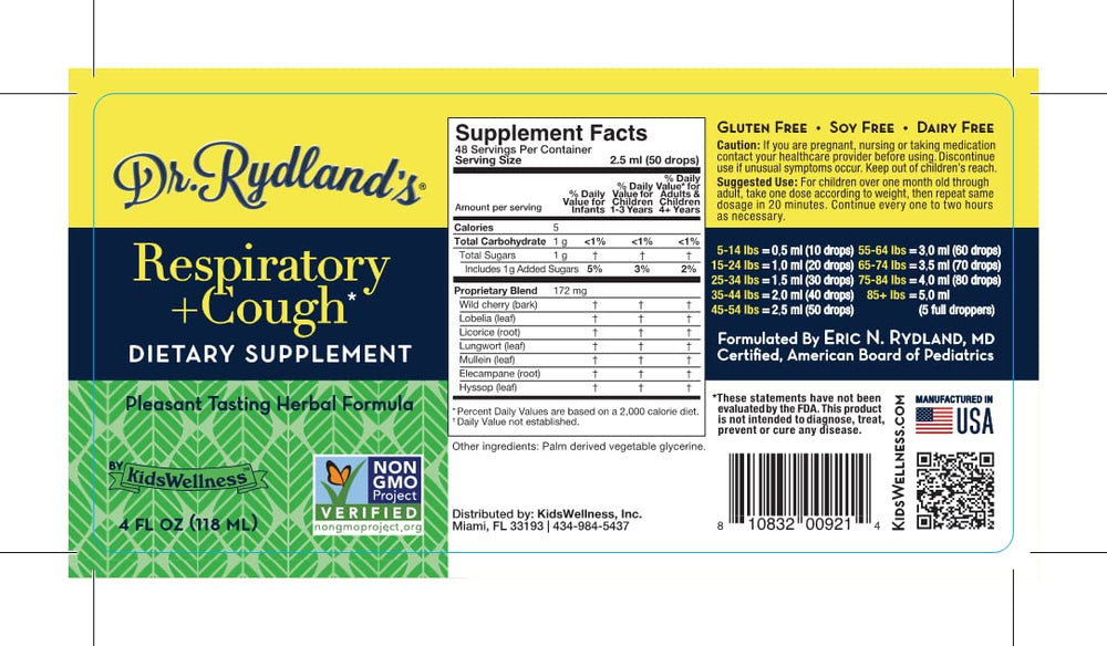 Dr. Rydland's organic palm glycerin sweetener for a mild taste profile.