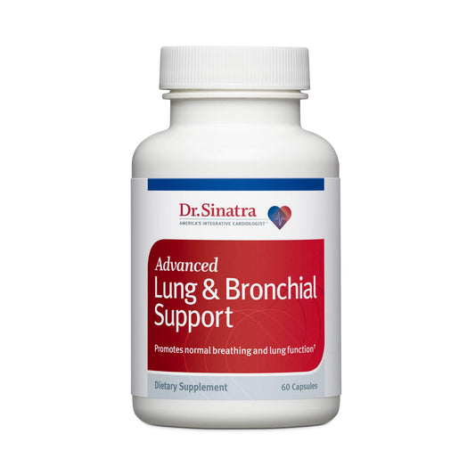Dr. Sinatra AlvioLife bottle pour demonstrates convenient dosing for daily lung support.