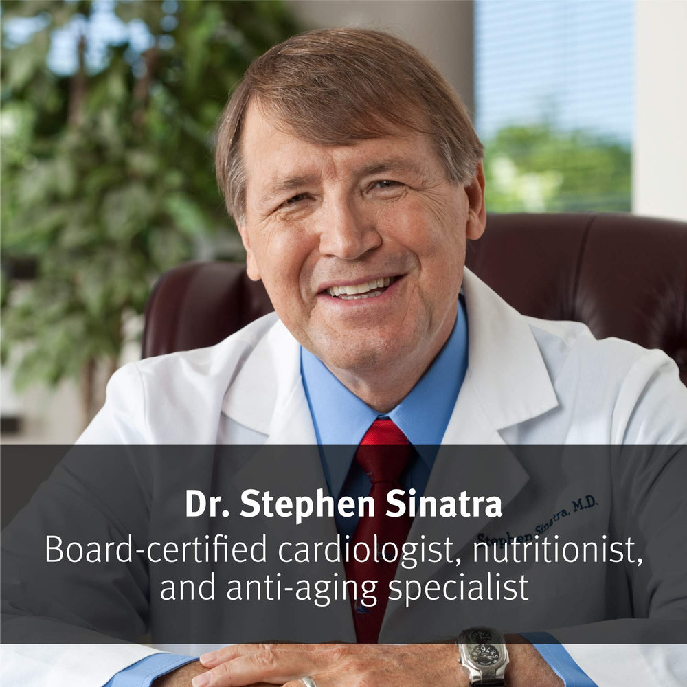 Dr. Sinatra Omega Q Plus 100 Resveratrol bottle lineup suggests daily routine