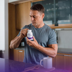 Dr. T bottle label highlighting 60 capsules and natural fiber ingredients.