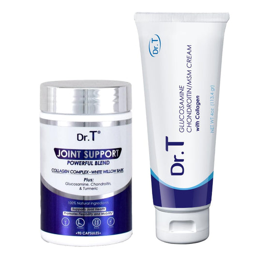 Dr. T Joint Cream bottle for quick joint comfort and muscle relief.