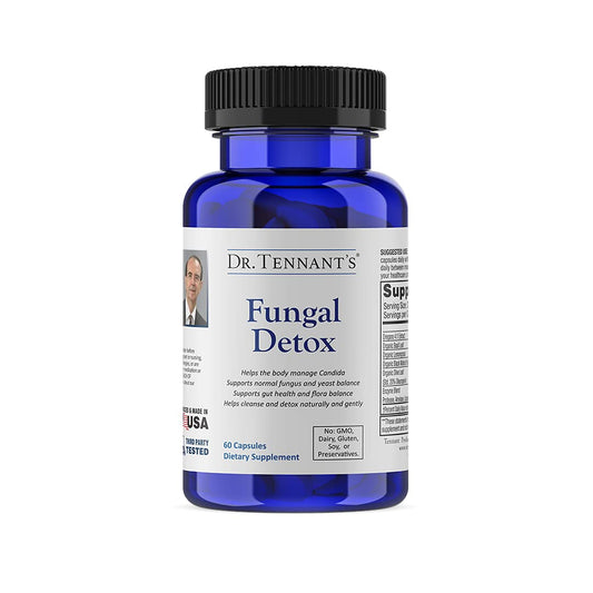 Dr Tennant's Fungal Detox bottle front for daily cleansing routine
