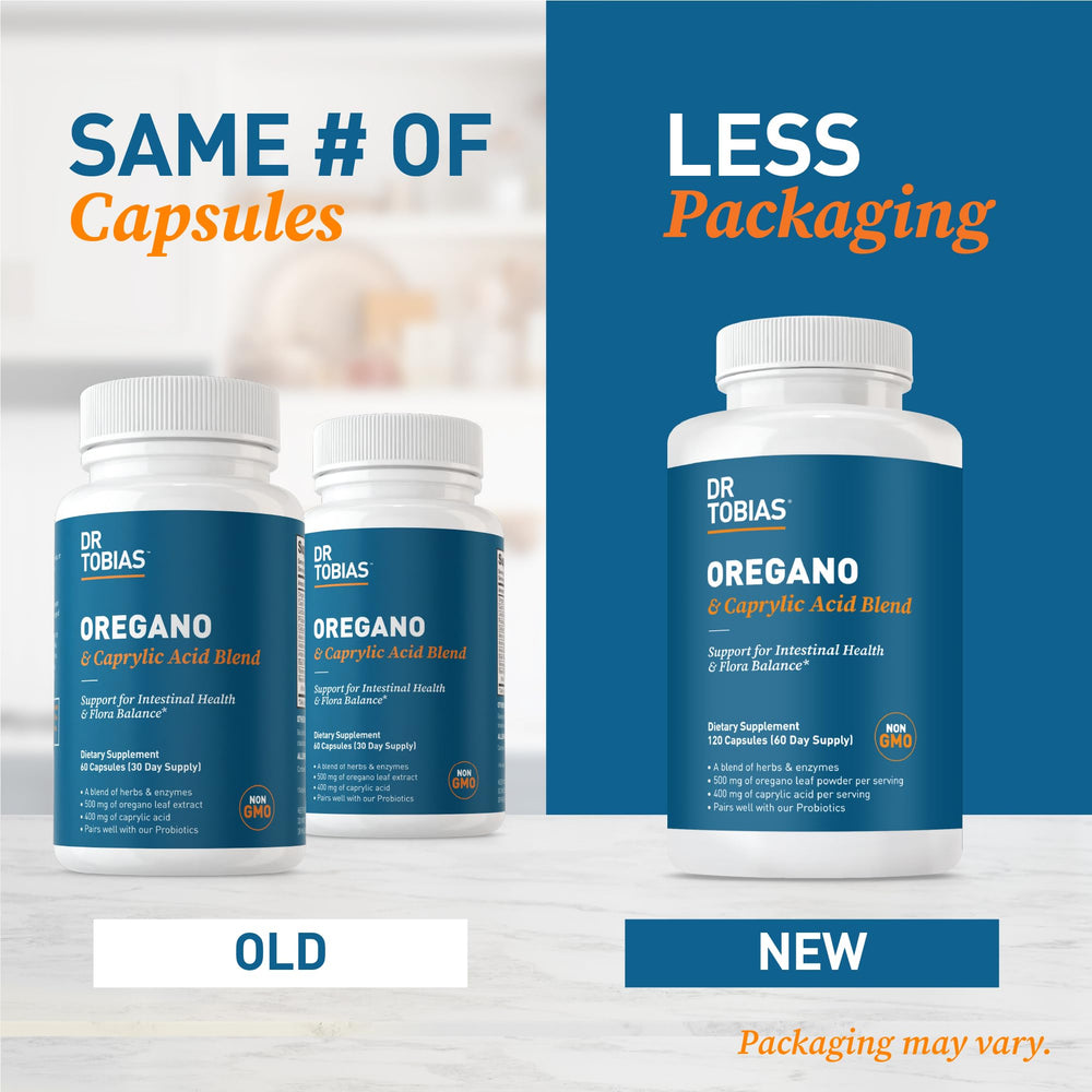 Dr. Tobias all-in-one gut health packshot showcases comprehensive support.