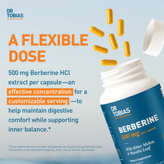 Dr. Tobias Berberine 500mg capsules for daily metabolic support.