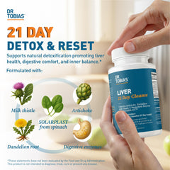 Dr. Tobias Liver 21 Day Cleanse capsules ready for a gentle liver cleanse