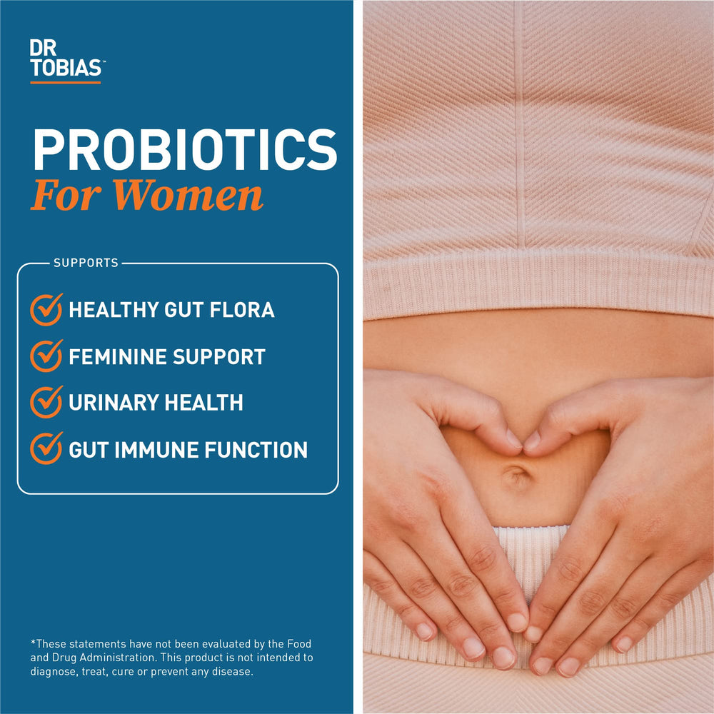 Dr. Tobias Probiotics Women capsule with cranberry extract supports urinary comfort.