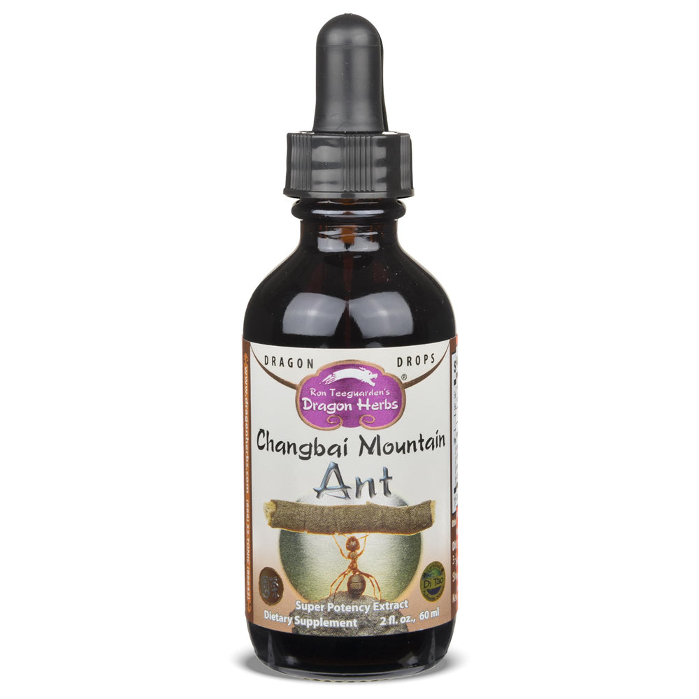 Dragon Herbs Changbai Mountain Ant Drops bottle pour for convenient daily use as a potent tonic.