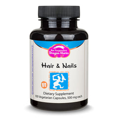 Dragon Herbs Hair and Nails bottle on a clean surface for daily vitality support
