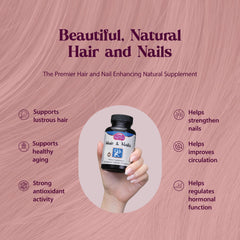 Dragon Herbs Hair and Nails capsules close-up, 500 mg per capsule for nourishment
