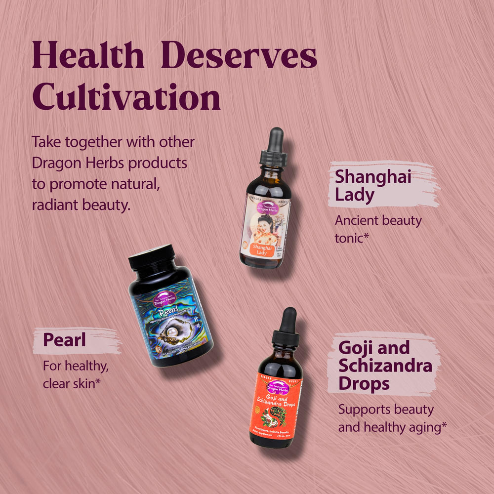 Dragon Herbs Hair and Nails lifestyle setup on a clean vanity