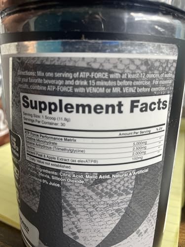 ATP-Force scoop with powder ready to mix for workouts