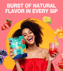 Dralot Juicy Splash ingredients label emphasizes natural flavors and clean ingredients.