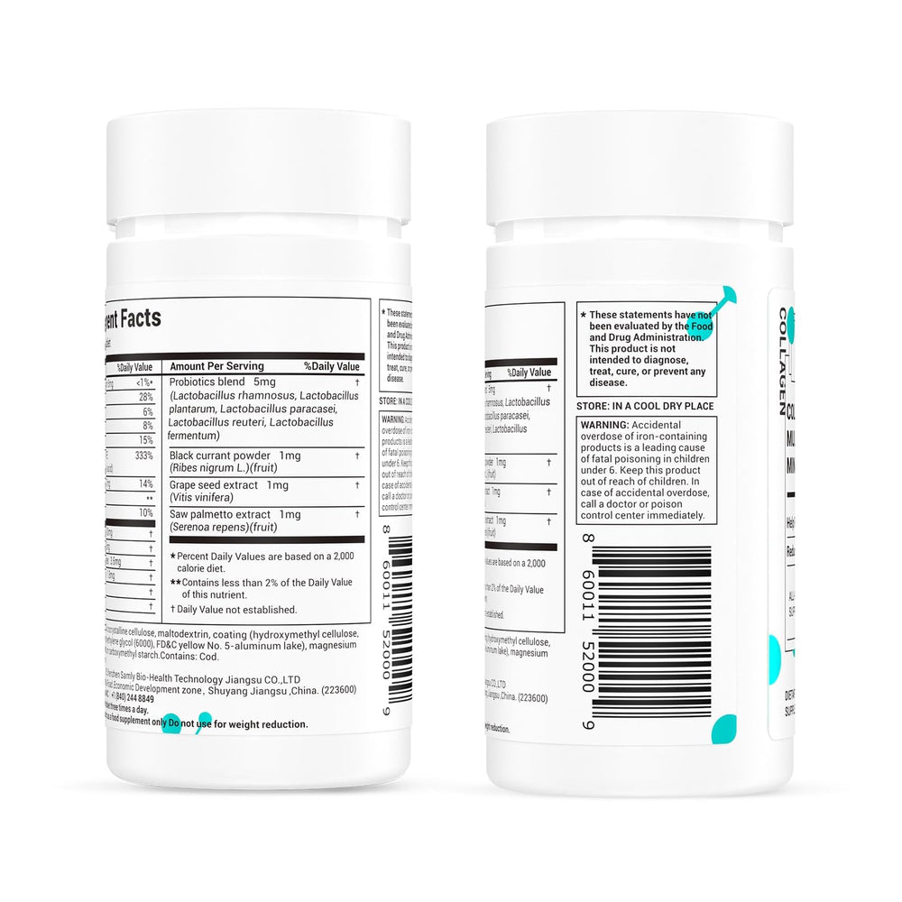 Grape seed note on packaging indicating antioxidant support