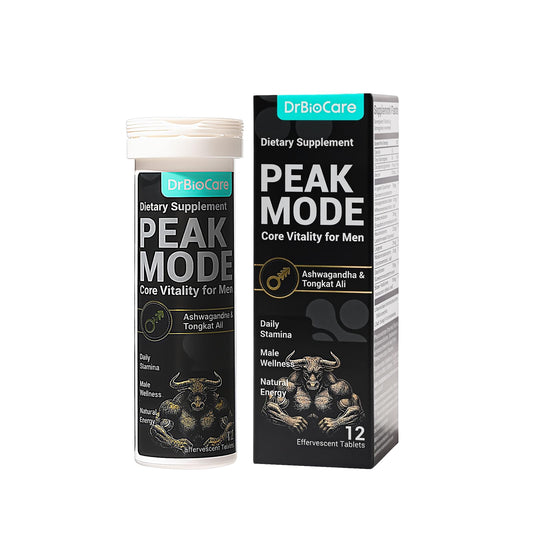 DrBioCare Peak Mode Core Vitality bottle front for quick daily energy support